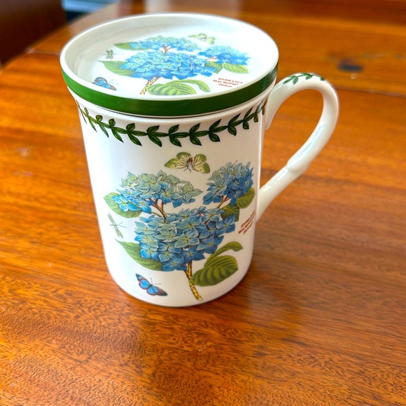 PORTMEIRION Botanic Garden Blue Hydrangea Mug & Coaster Set - Picture 1 of 10